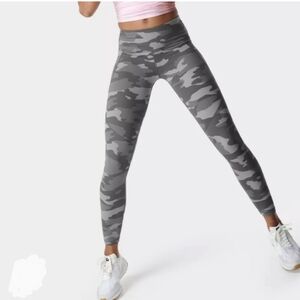 Sweaty Betty Power Gray camo full length leggings small